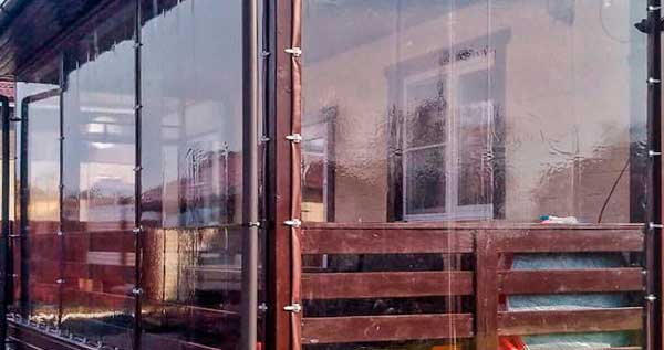 Гибкие окна зи ПВХ для террасы